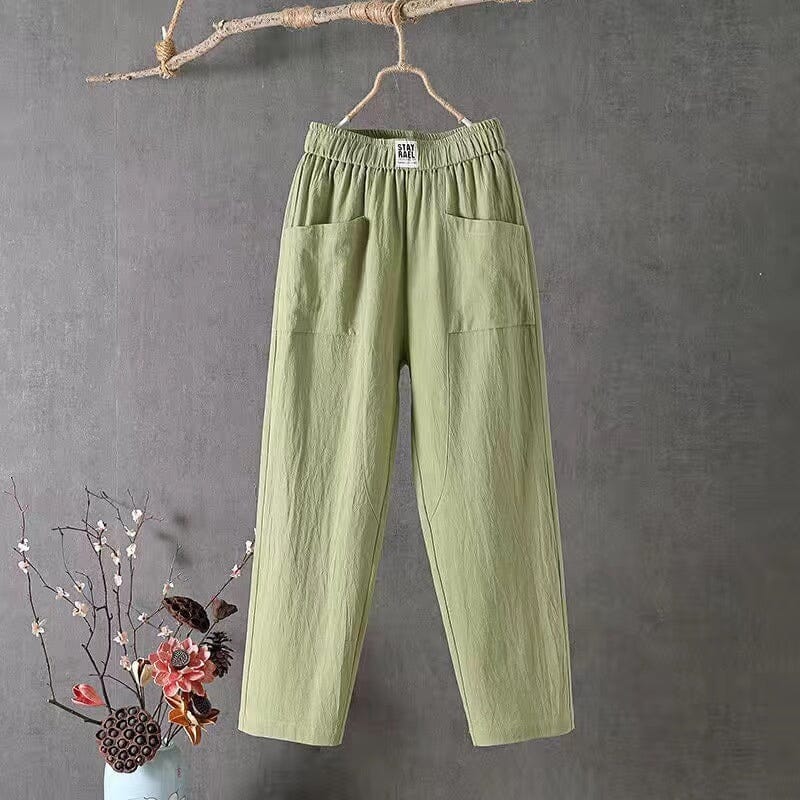 Women's Elastic Waist Pants with Pockets | Wide Leg