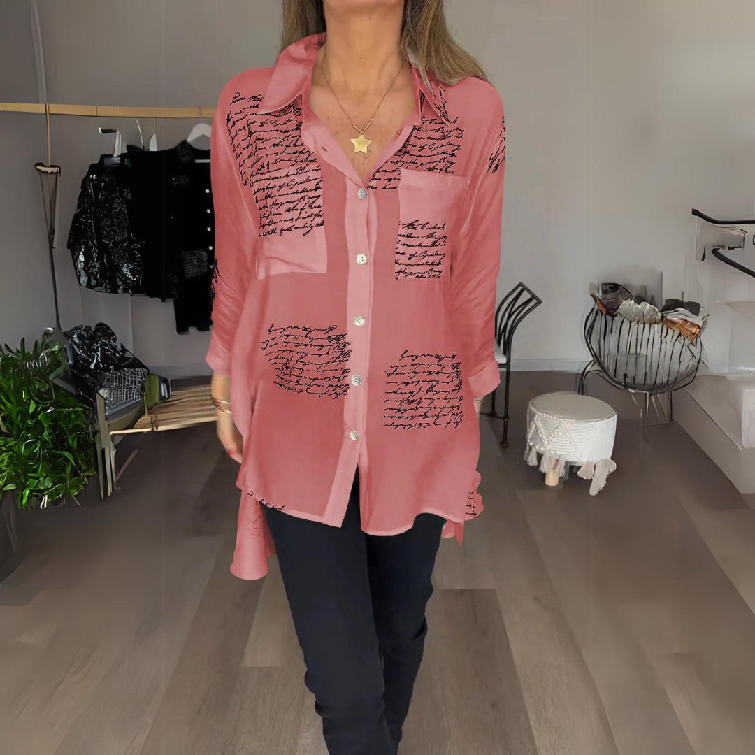 Women's Printed Button Down Shirt | Long Sleeves