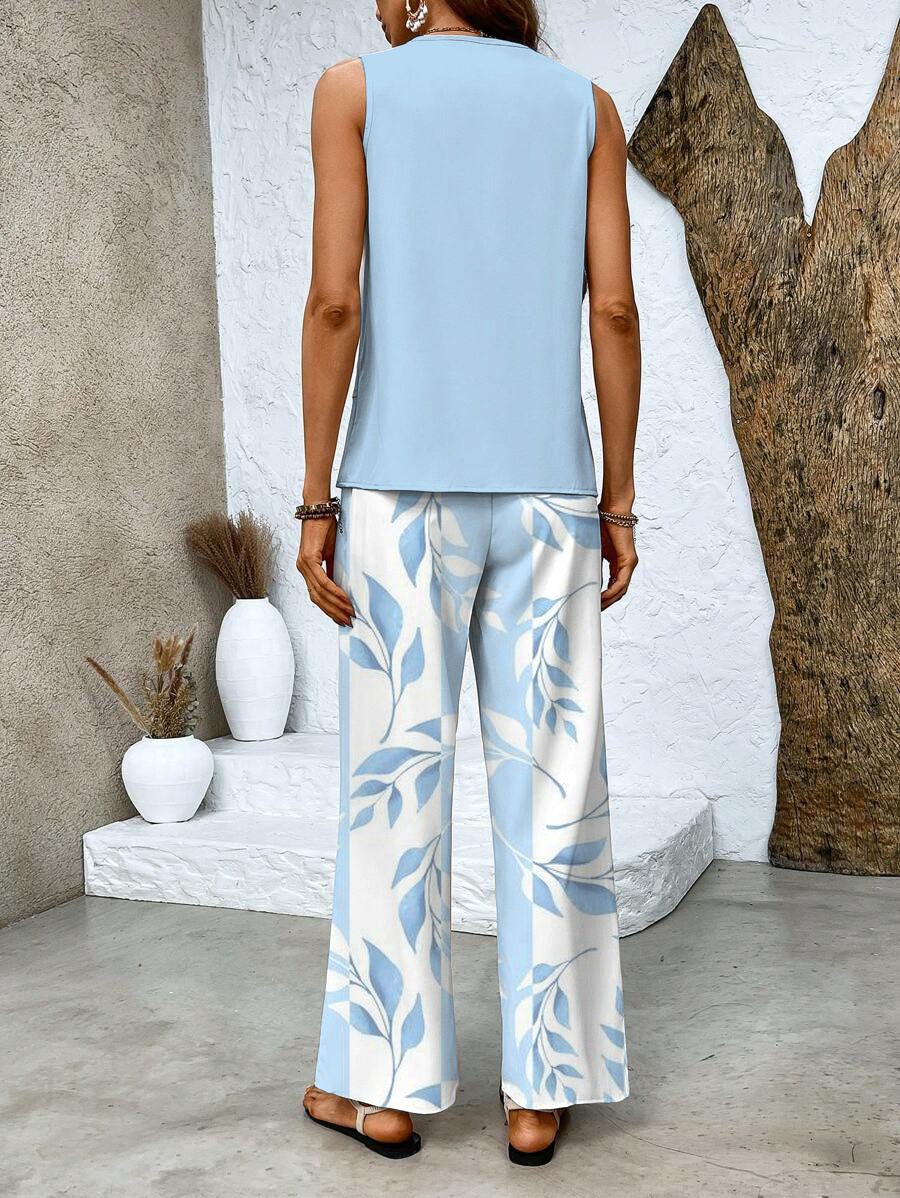 Alba | Stylish Floral Top and Trouser Set