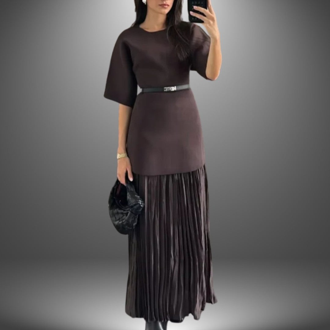 Claudia | Elegant Belted Maxi Dress