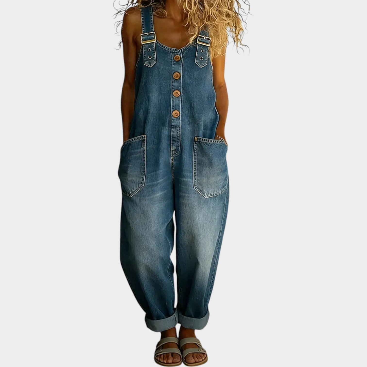 Relaxed Vintage Denim Overalls