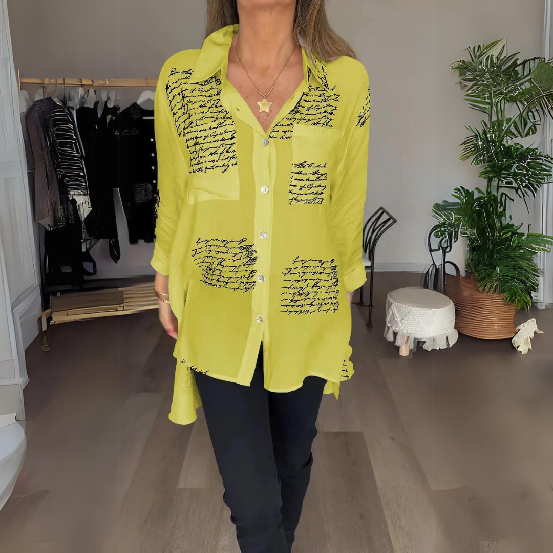Women's Printed Button Down Shirt | Long Sleeves