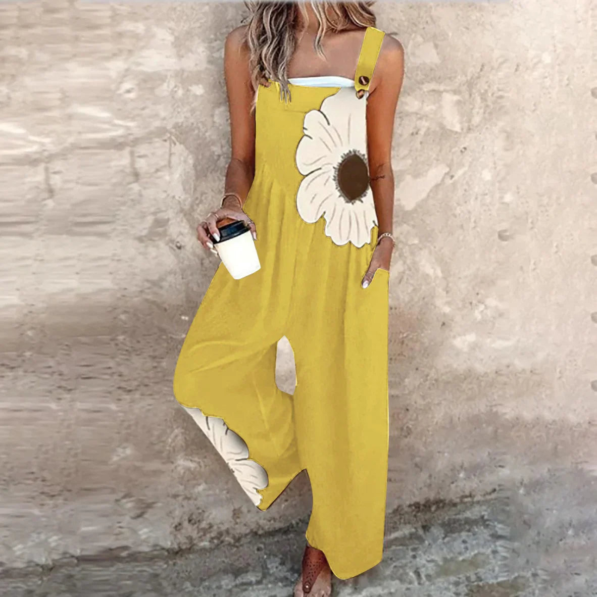 ELLIRA – SLEEVELESS JUMPSUIT WITH TAPERED LEGS & TIE WAIST