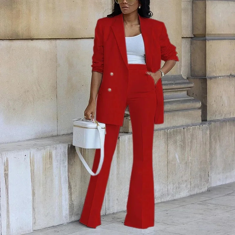 Lauren | Chic Formal Suit Set with Tailored Long Blazer for Women
