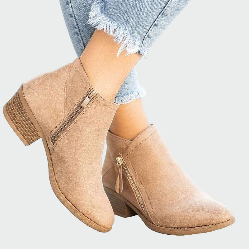 Premium Orthopaedic Leather Heeled Boots for Winter