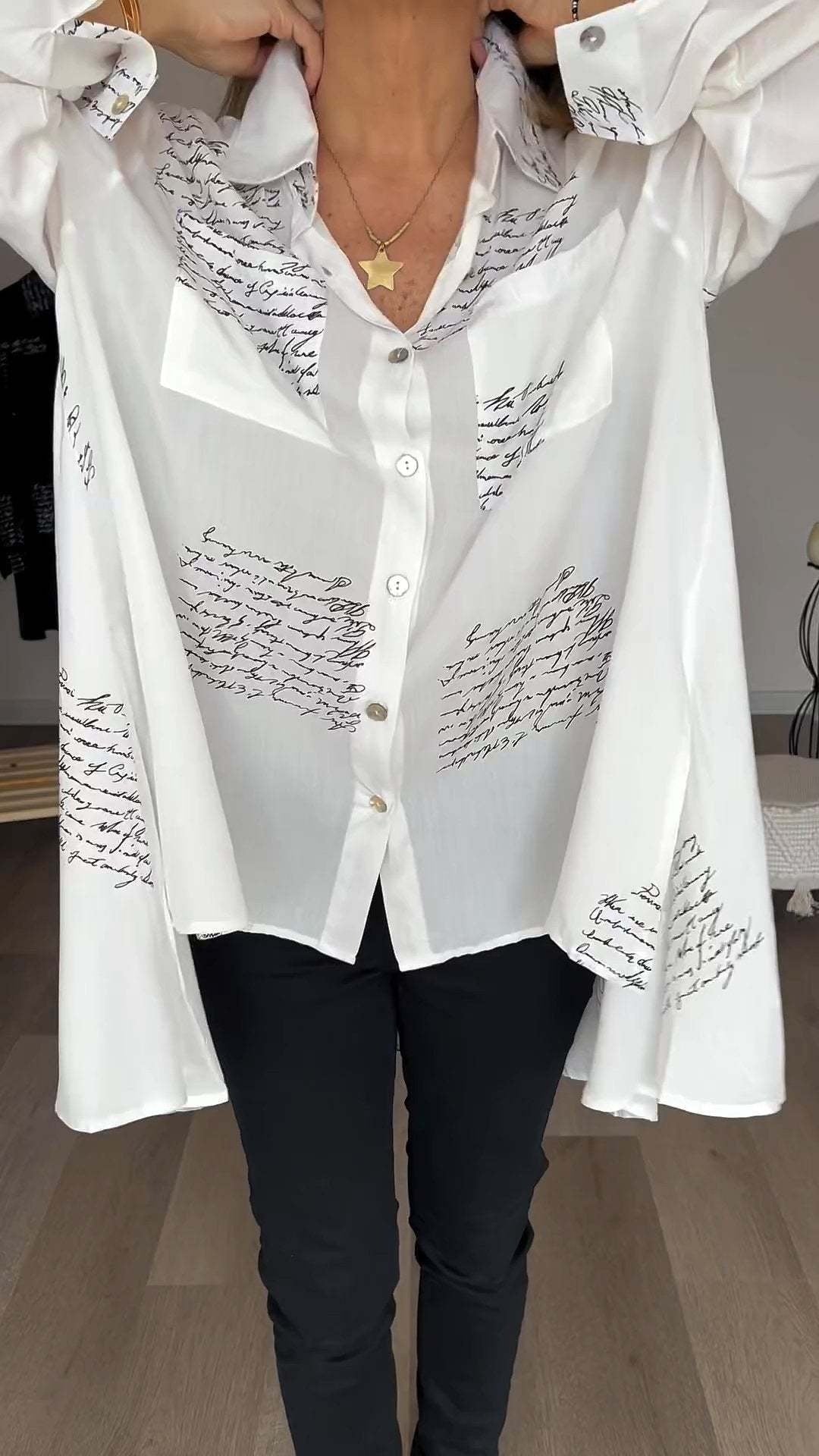 Women's Printed Button Down Shirt | Long Sleeves