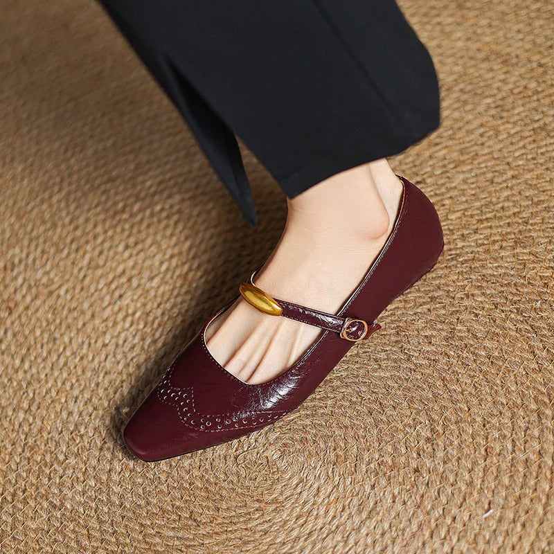 Édeline Leather Wedges