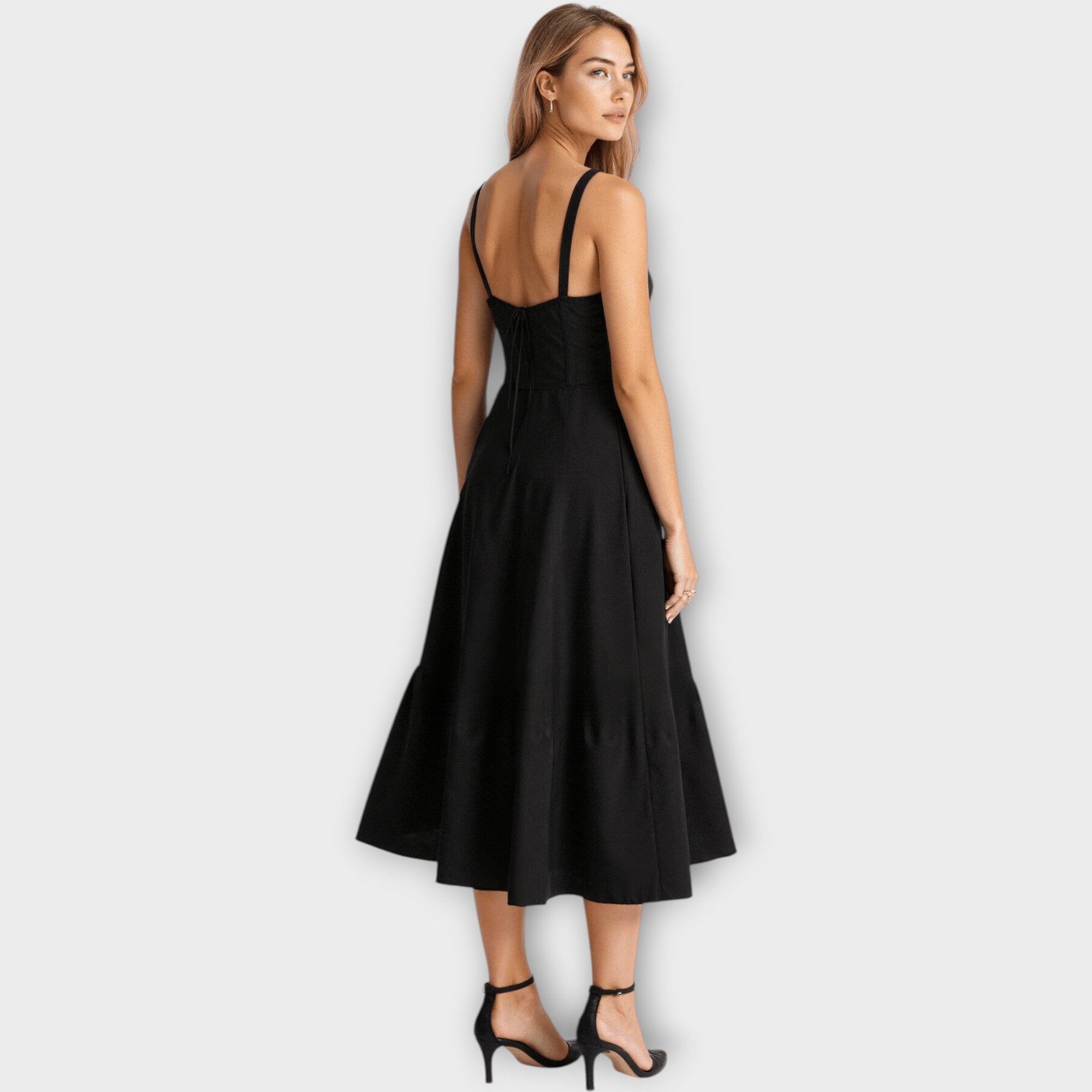 Midi Dress with Corset