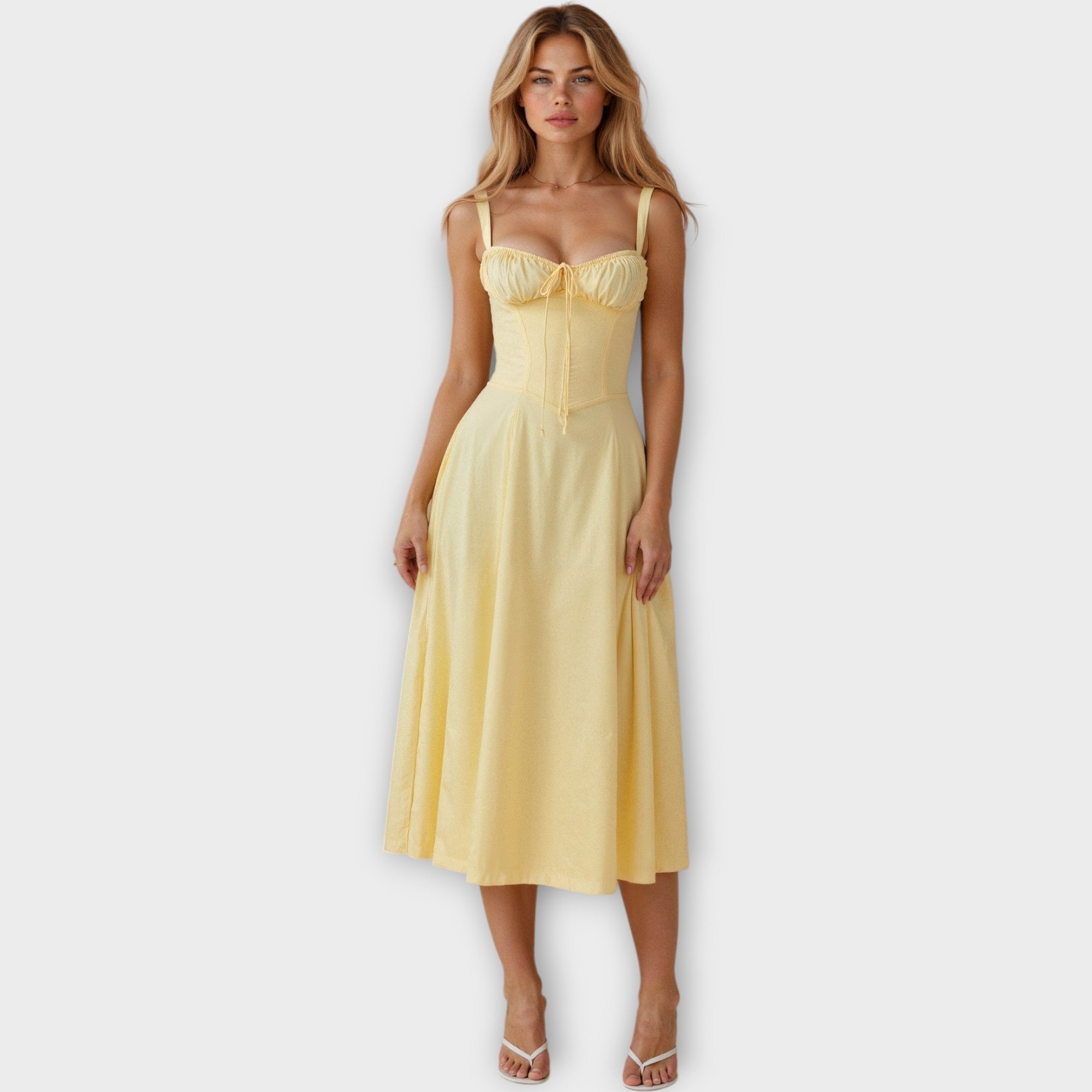 Midi Dress with Corset