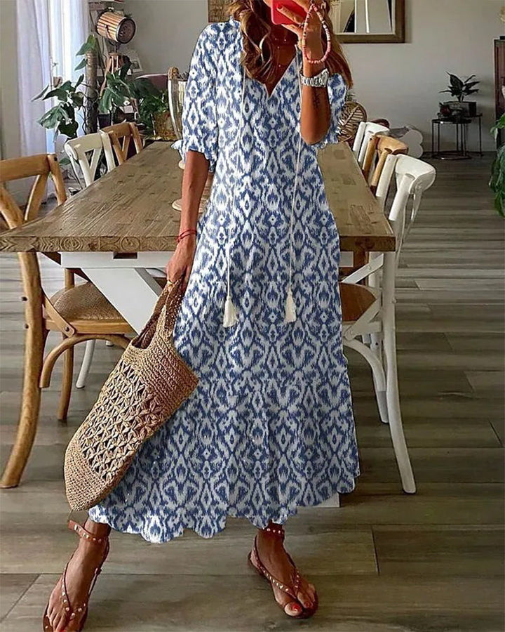 Women's Half Sleeve Boho Dress | Maxi