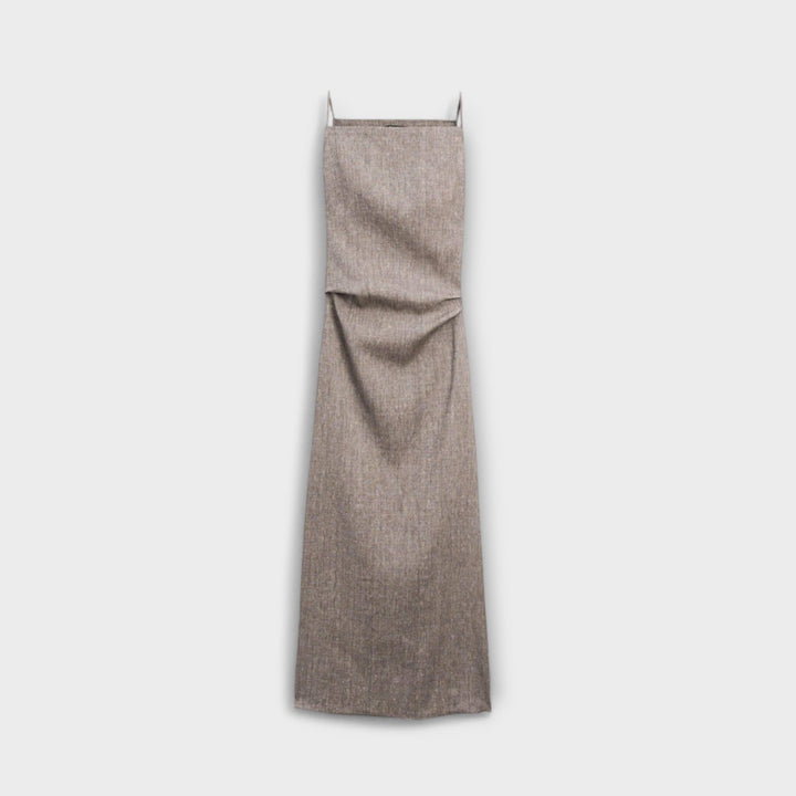 Flowing Maxi Dress Made of Linen Blend