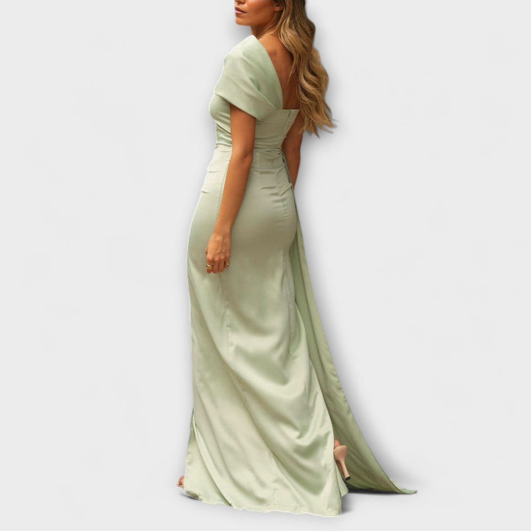 Stylish Maxi Dress with One Shoulder Strap