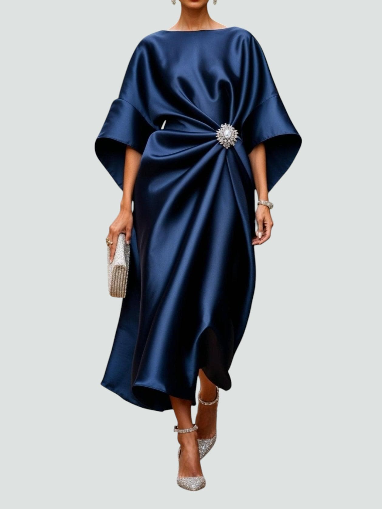 Albertine | Elegant Long Satin Dress