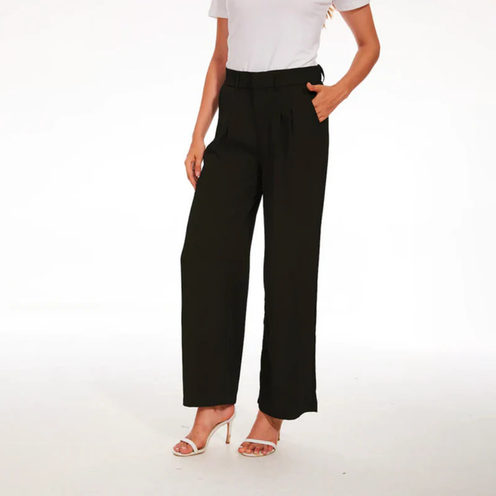 Women's Wide Straight Leg Formal Pants | High Waisted