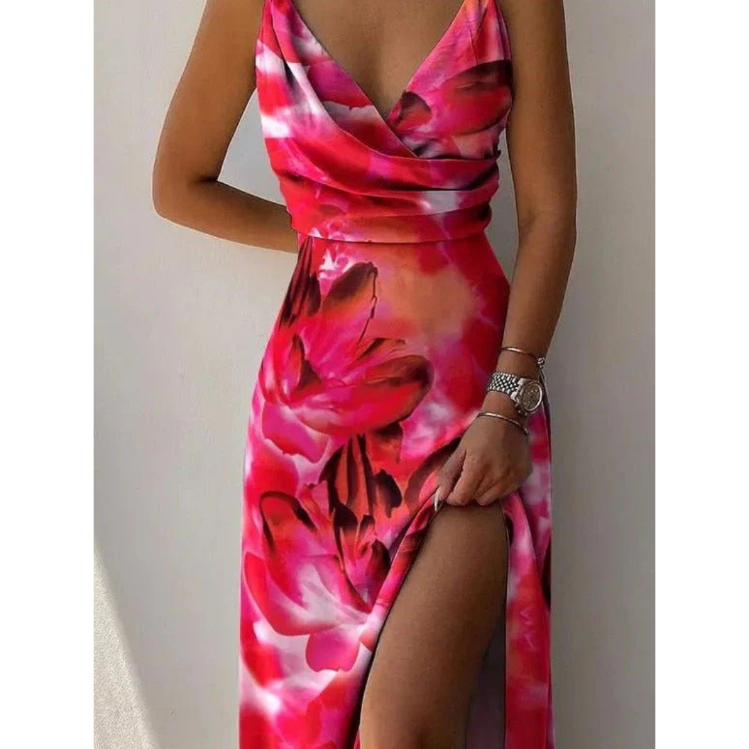 Women's Stylish V-Neck Spaghetti Straps Maxi Dress | Summer