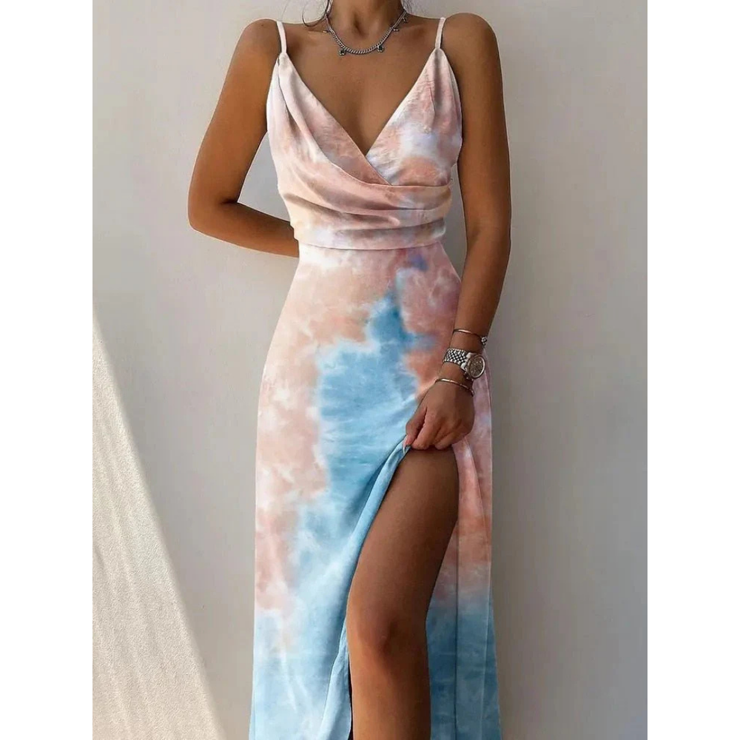 Women's Stylish V-Neck Spaghetti Straps Maxi Dress | Summer