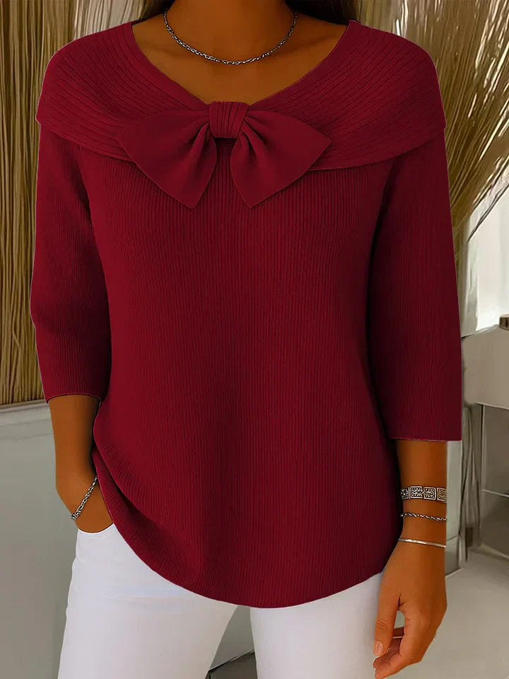 Seraphine | Soft Bow Knit Sweater