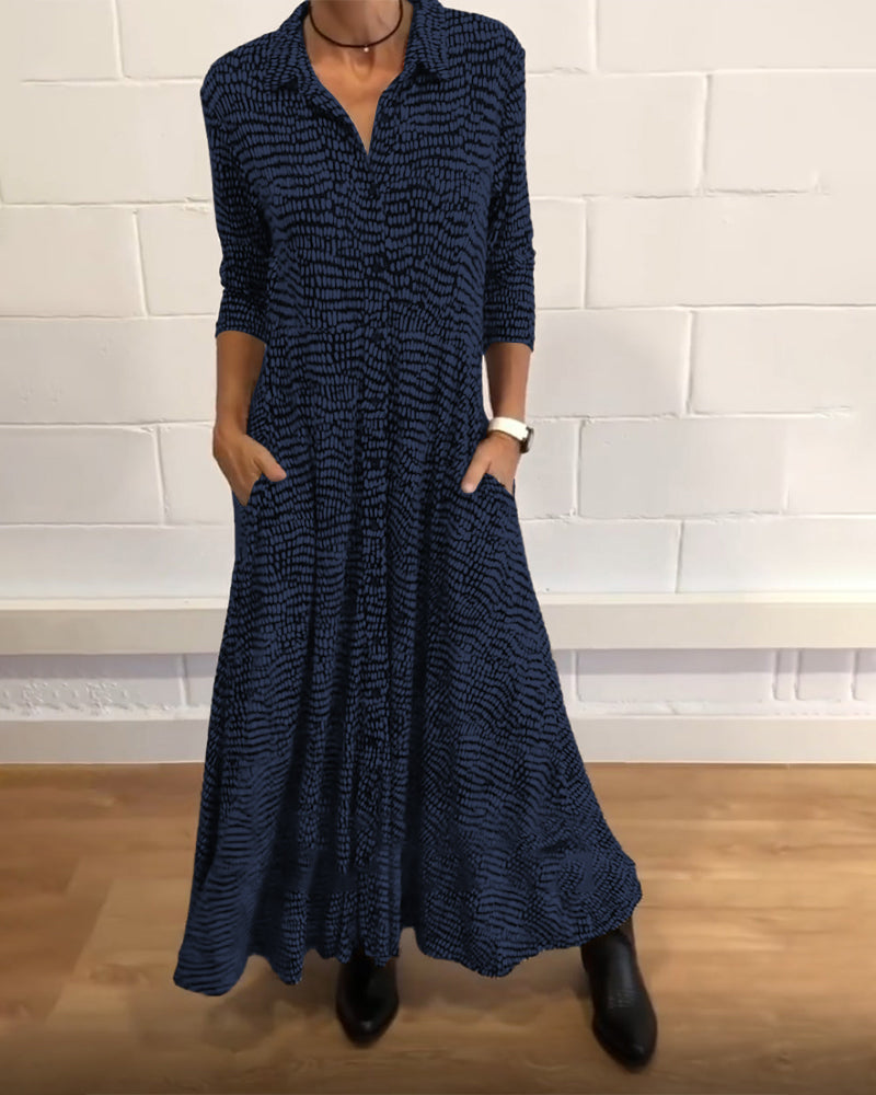 Elegant Pocket Midi Dress