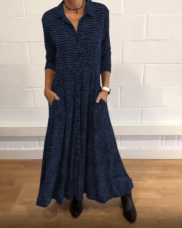 Elegant Pocket Midi Dress
