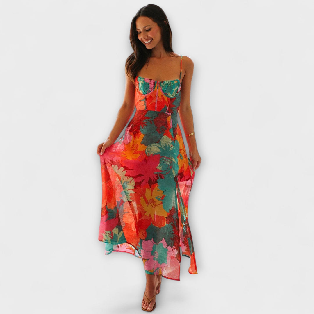 Floral Print Strap Dress for Women - Stylish and Alluring