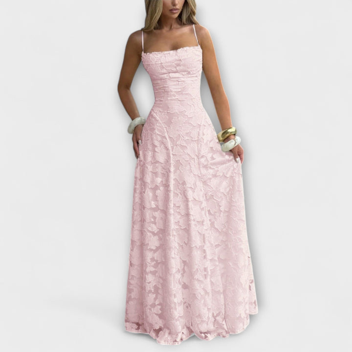 Elegant Jacquard Maxi Dress