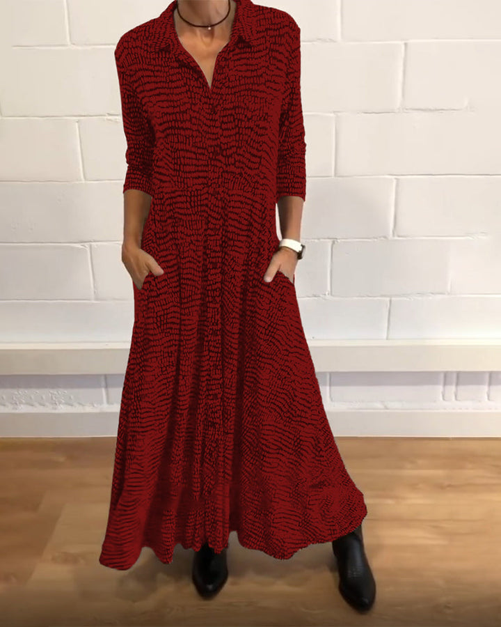 Elegant Pocket Midi Dress