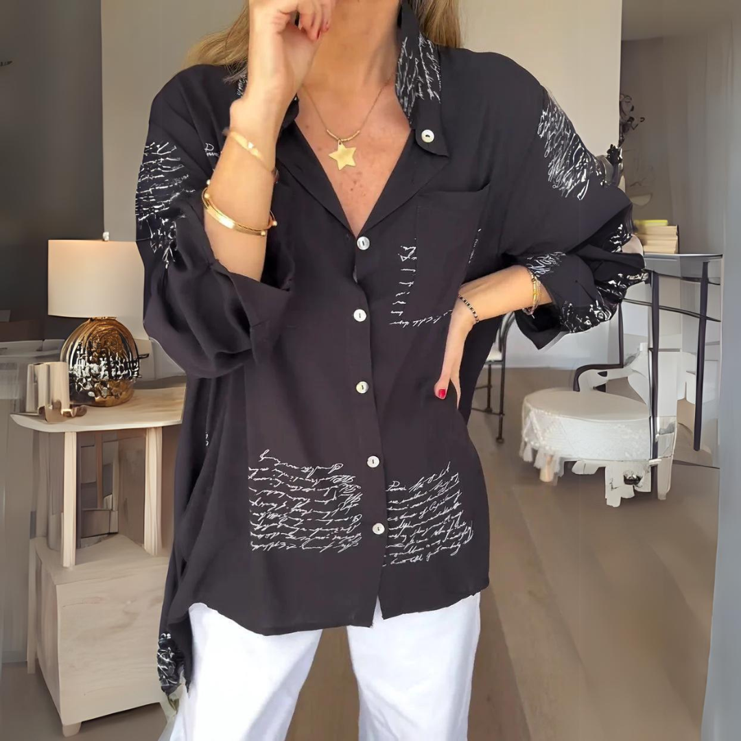 Women's Printed Button Down Shirt | Long Sleeves