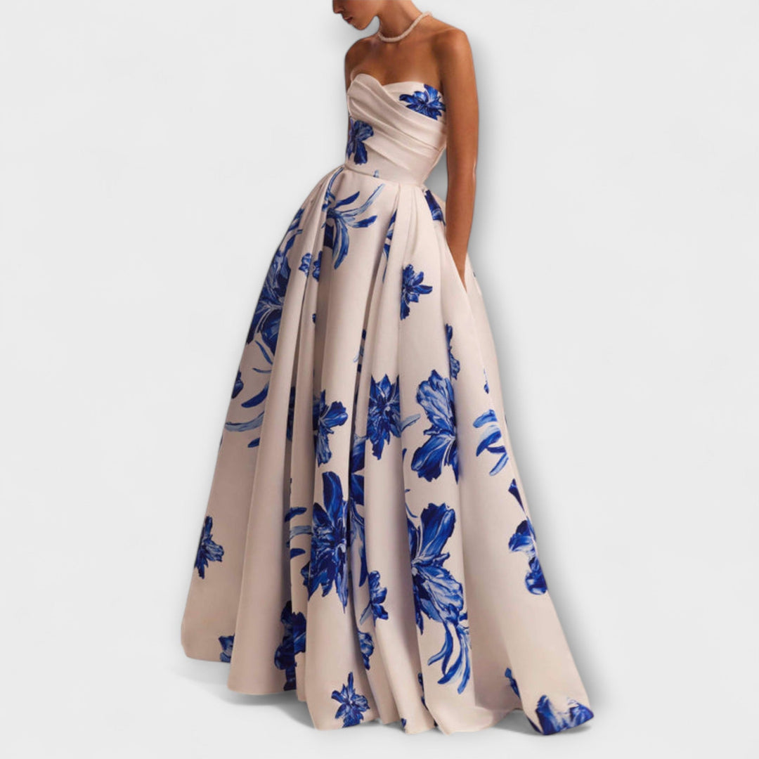 Chic Off-Shoulder Floral Maxi Dress