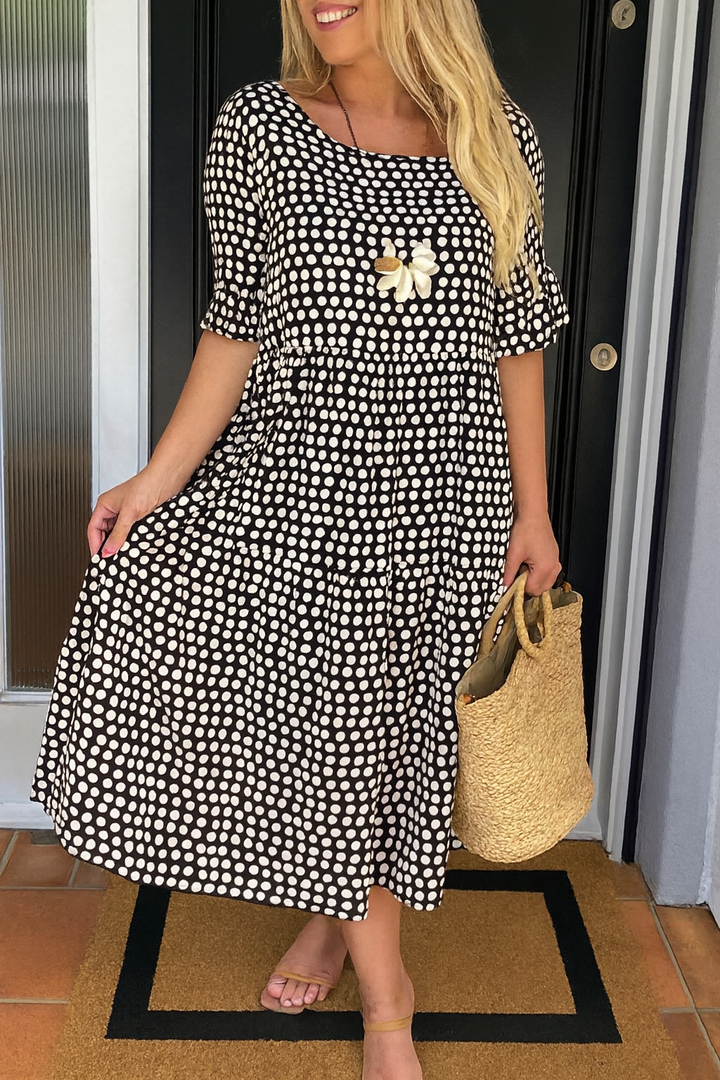 Zara | Short Sleeve Midi Dress