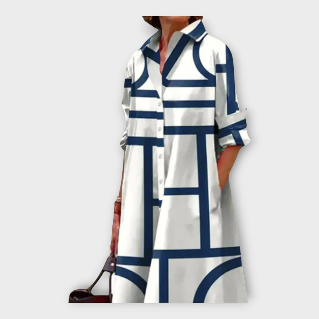 Handmade Dress with Geometric Pattern
