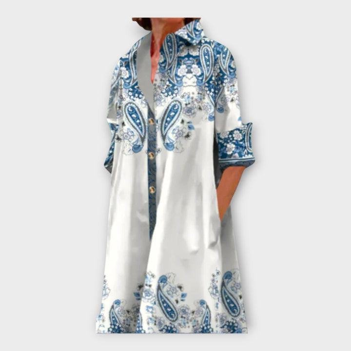 Handmade Dress with Geometric Pattern