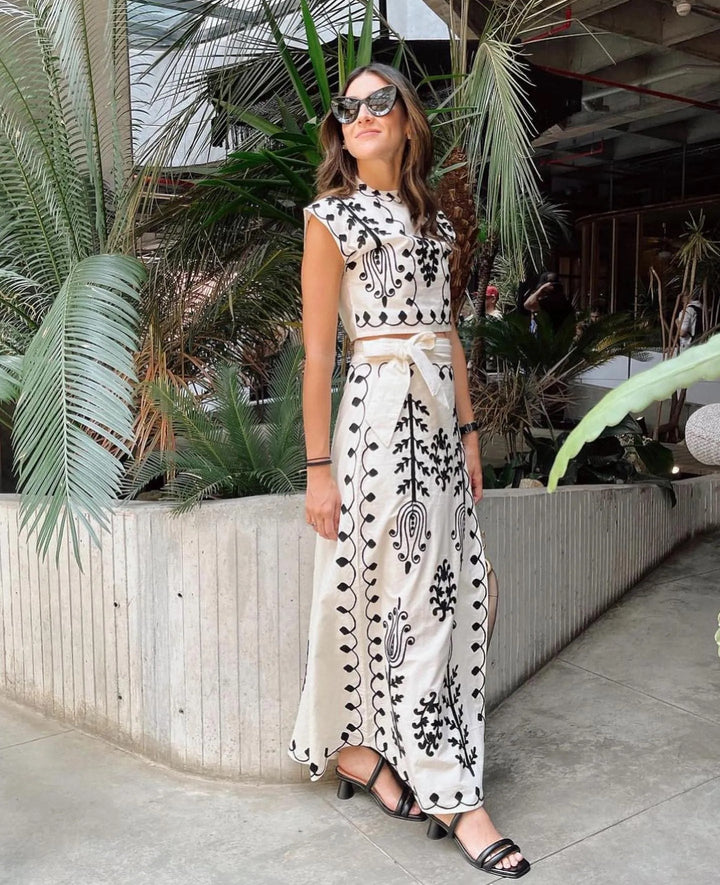 Camilla™ | Printed Set, Top and Skirt