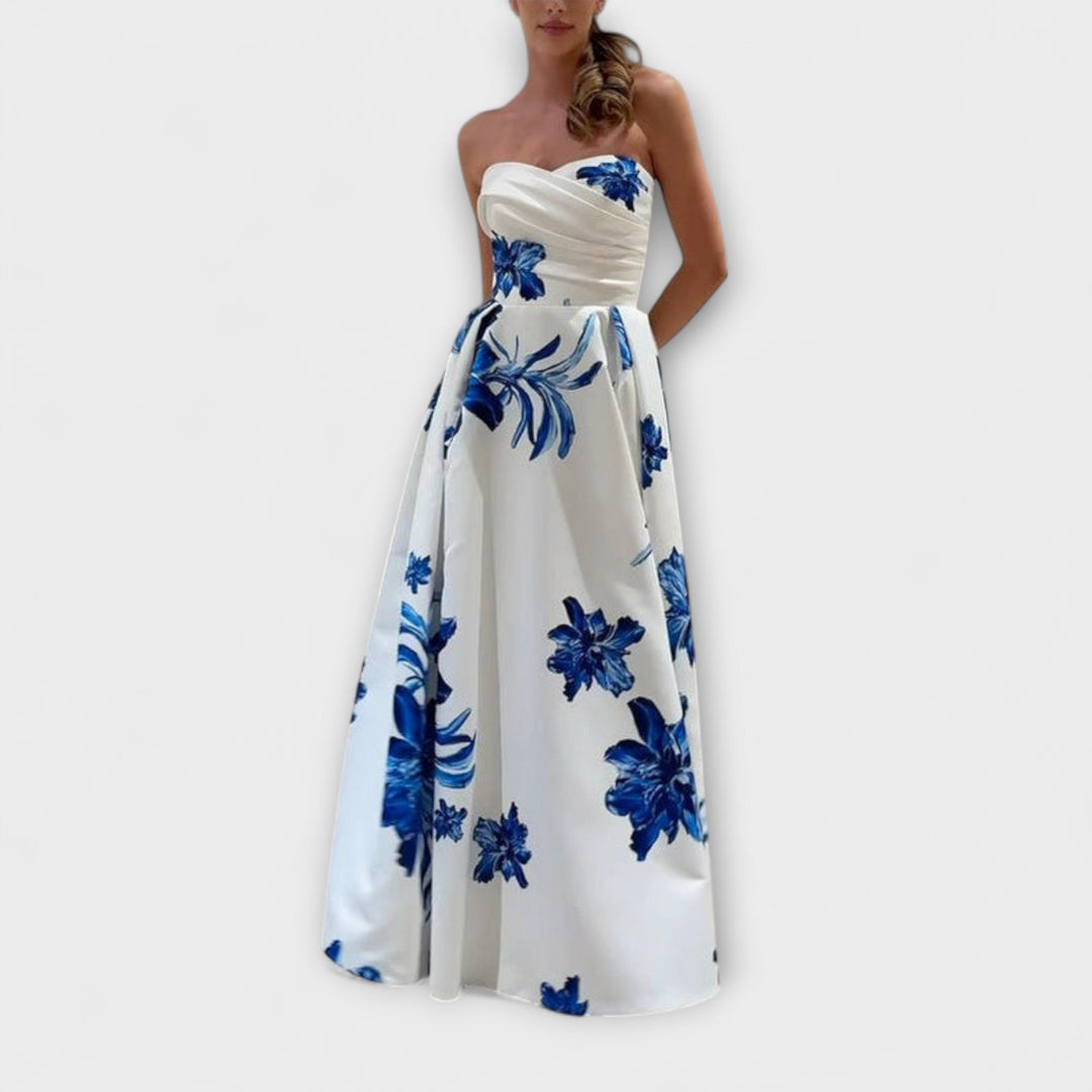 Chic Off-Shoulder Floral Maxi Dress