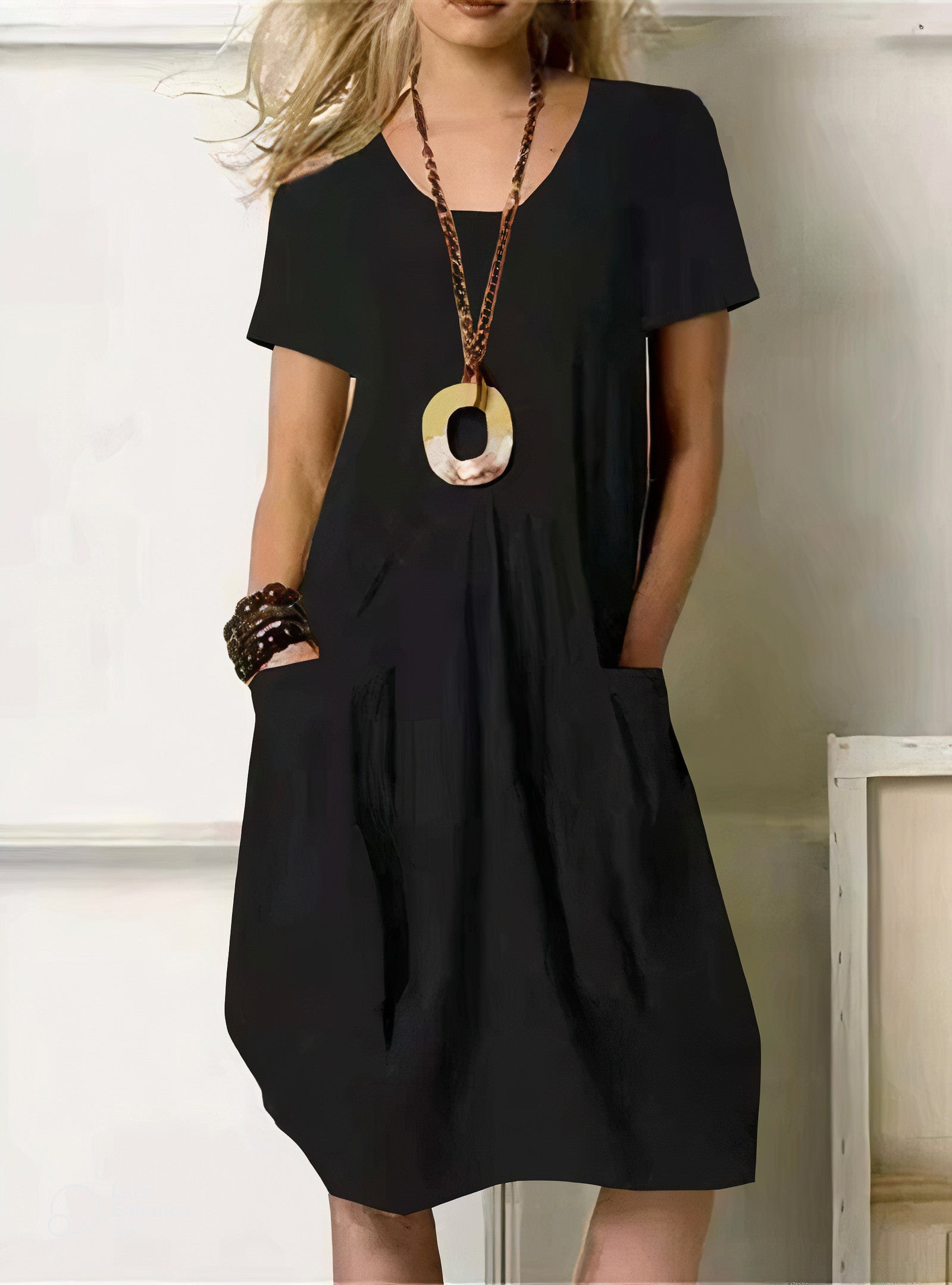 Erica | Comfortable Loose-Fit Pocket Dress