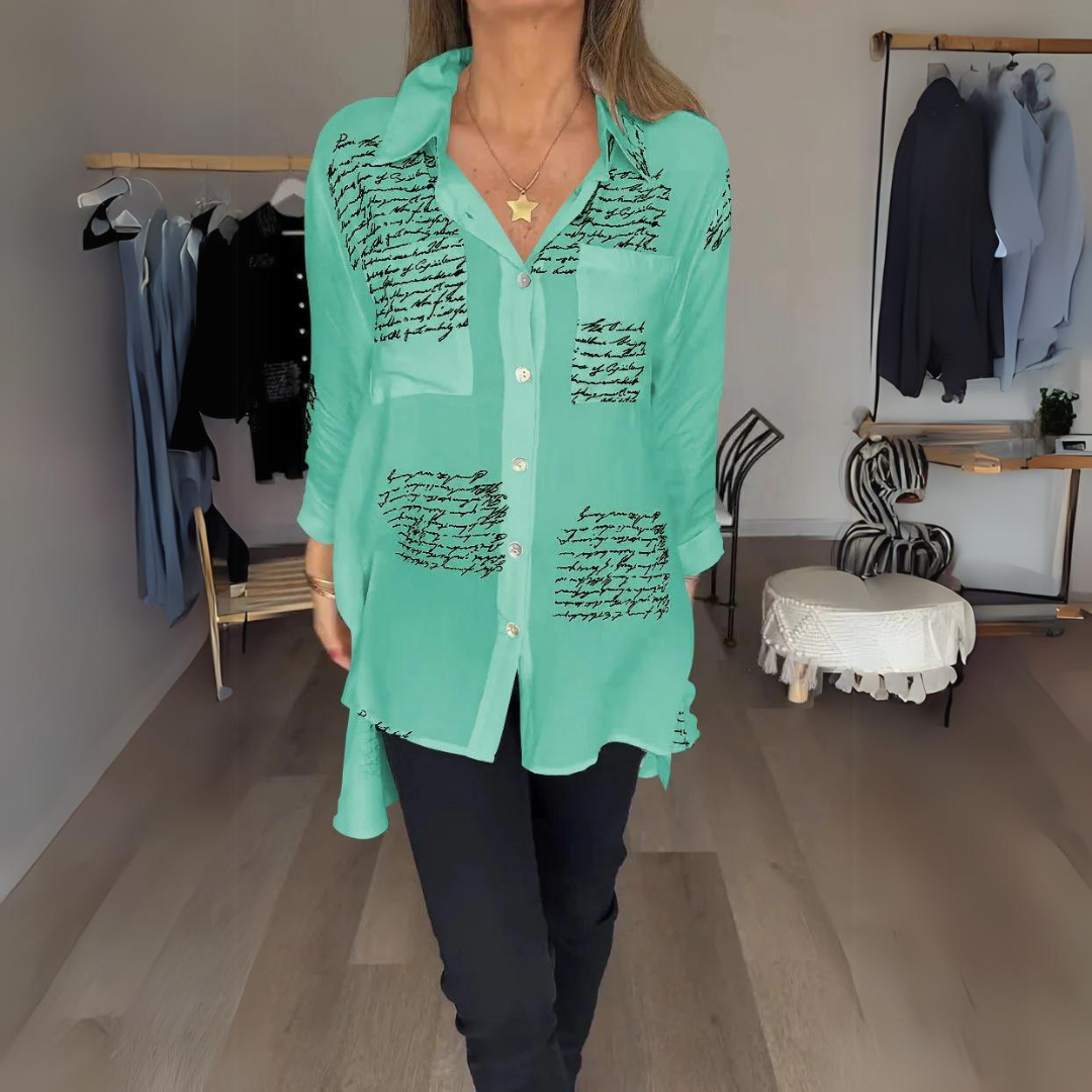 Women's Printed Button Down Shirt | Long Sleeves