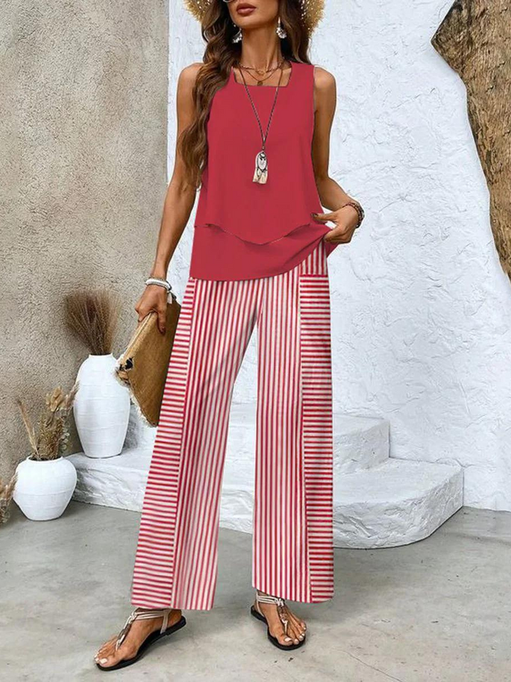 Alba | Stylish Floral Top and Trouser Set