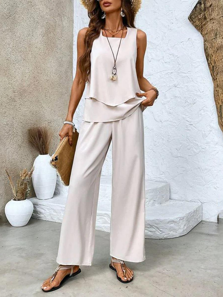Alba | Stylish Floral Top and Trouser Set