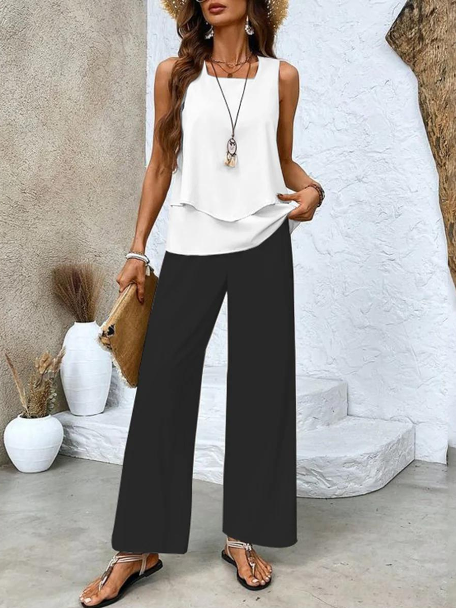 Alba | Stylish Floral Top and Trouser Set