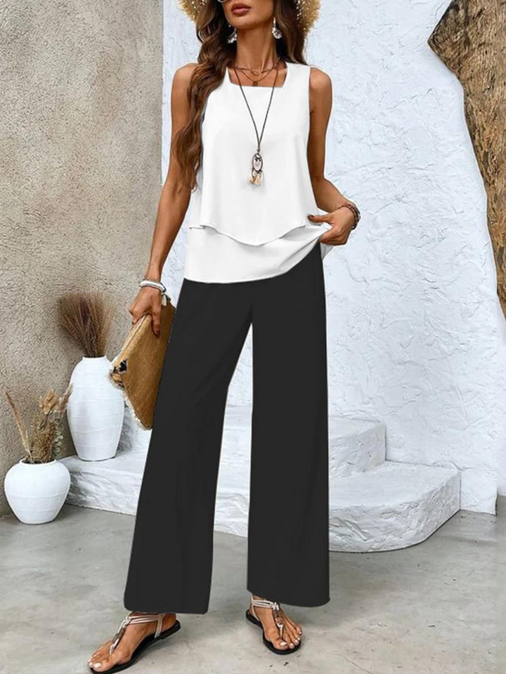 Alba | Stylish Floral Top and Trouser Set