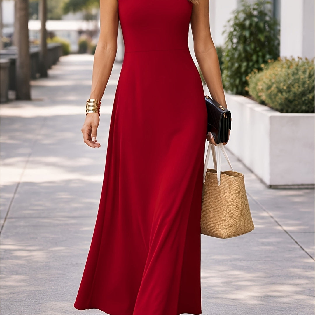 Women's Maxi Round Neck Sleeveless Dress