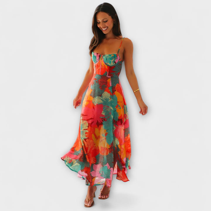 Floral Print Strap Dress for Women - Stylish and Alluring