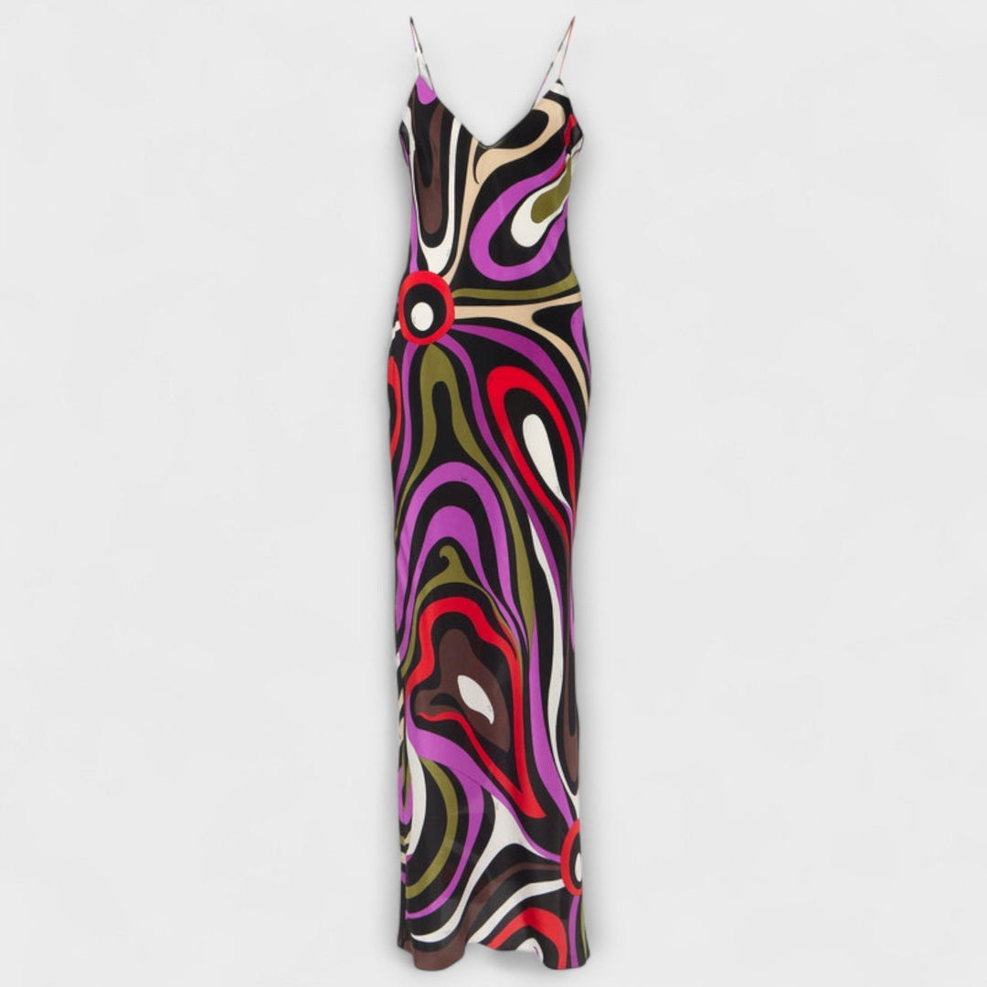 Maxi Dress in Marble Print
