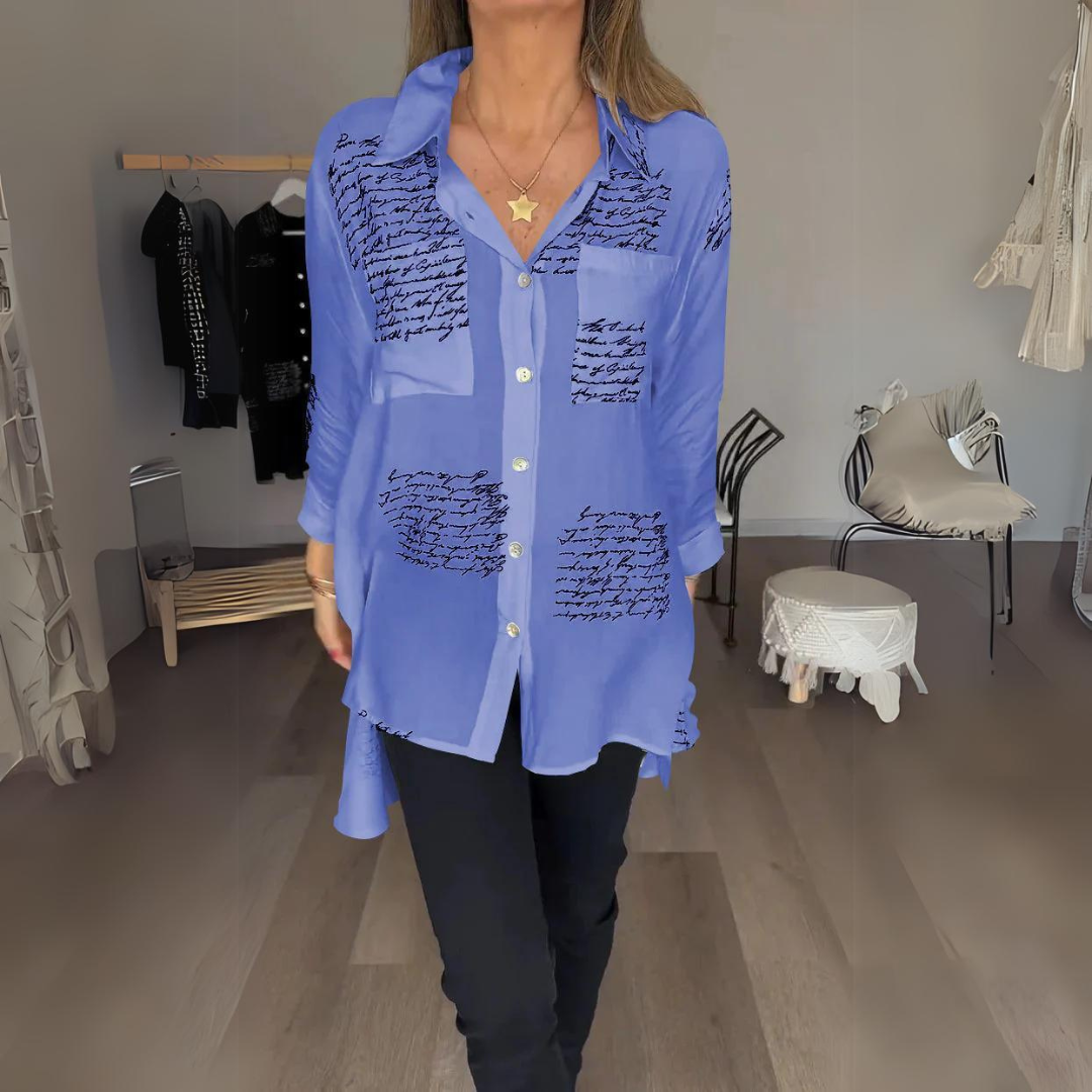 Women's Printed Button Down Shirt | Long Sleeves