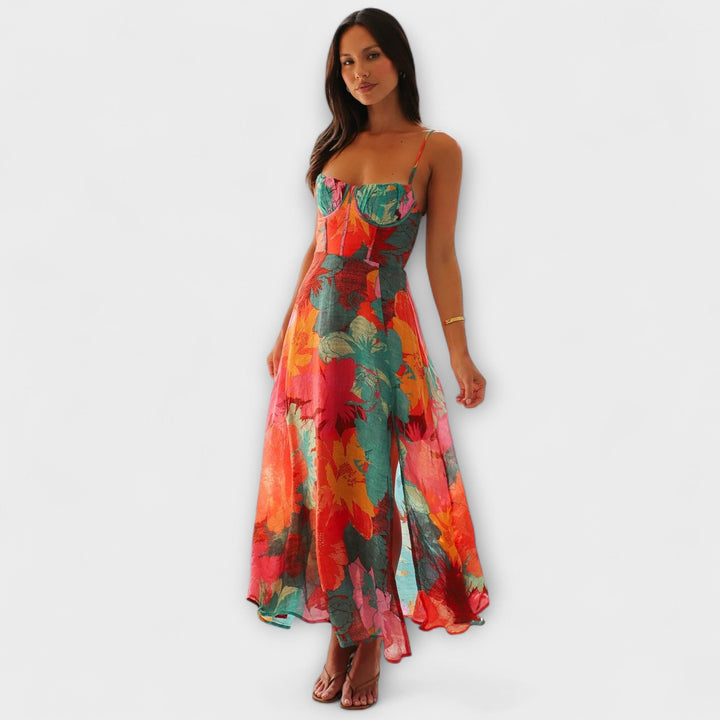 Floral Print Strap Dress for Women - Stylish and Alluring