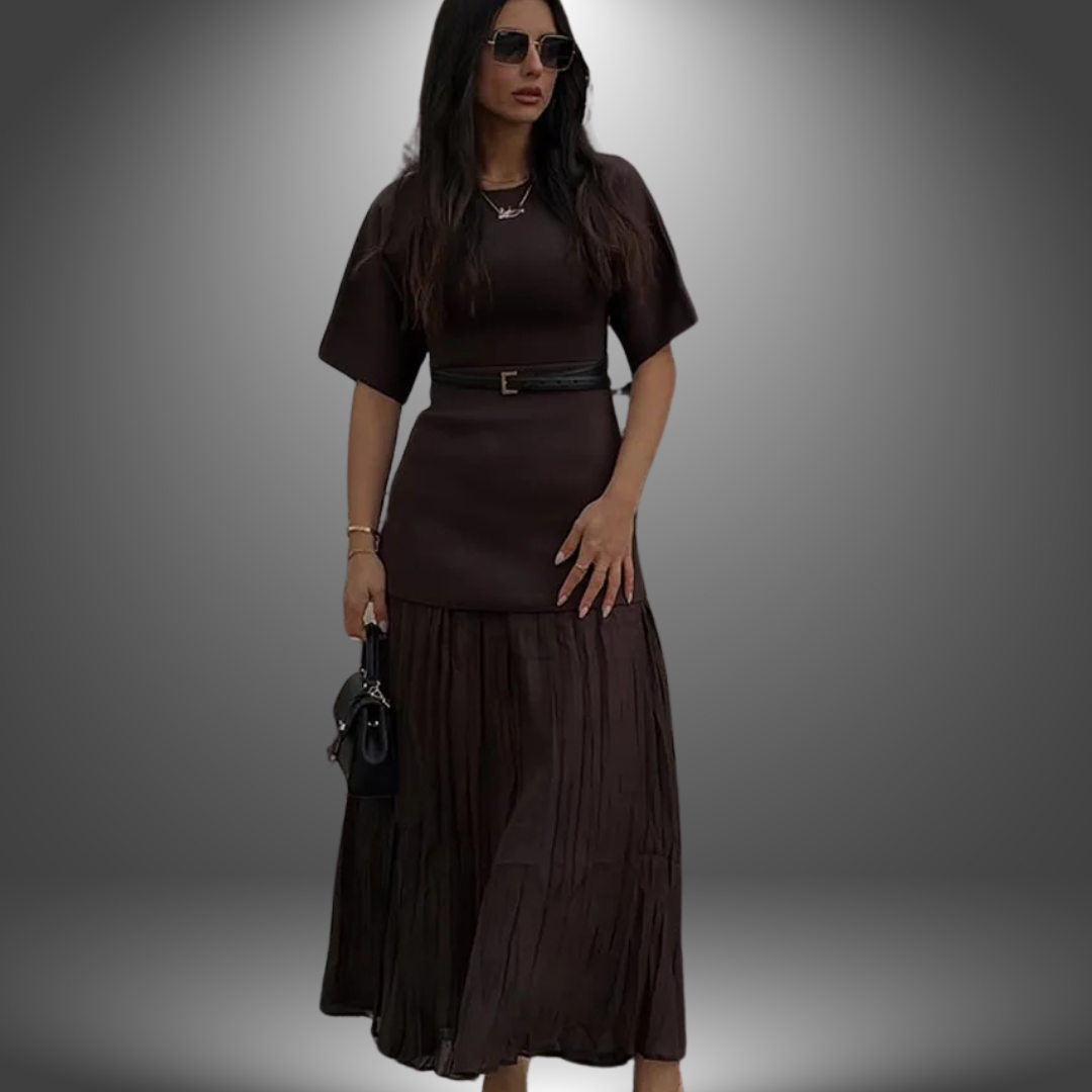 Andrea | Pleated Maxi Dress