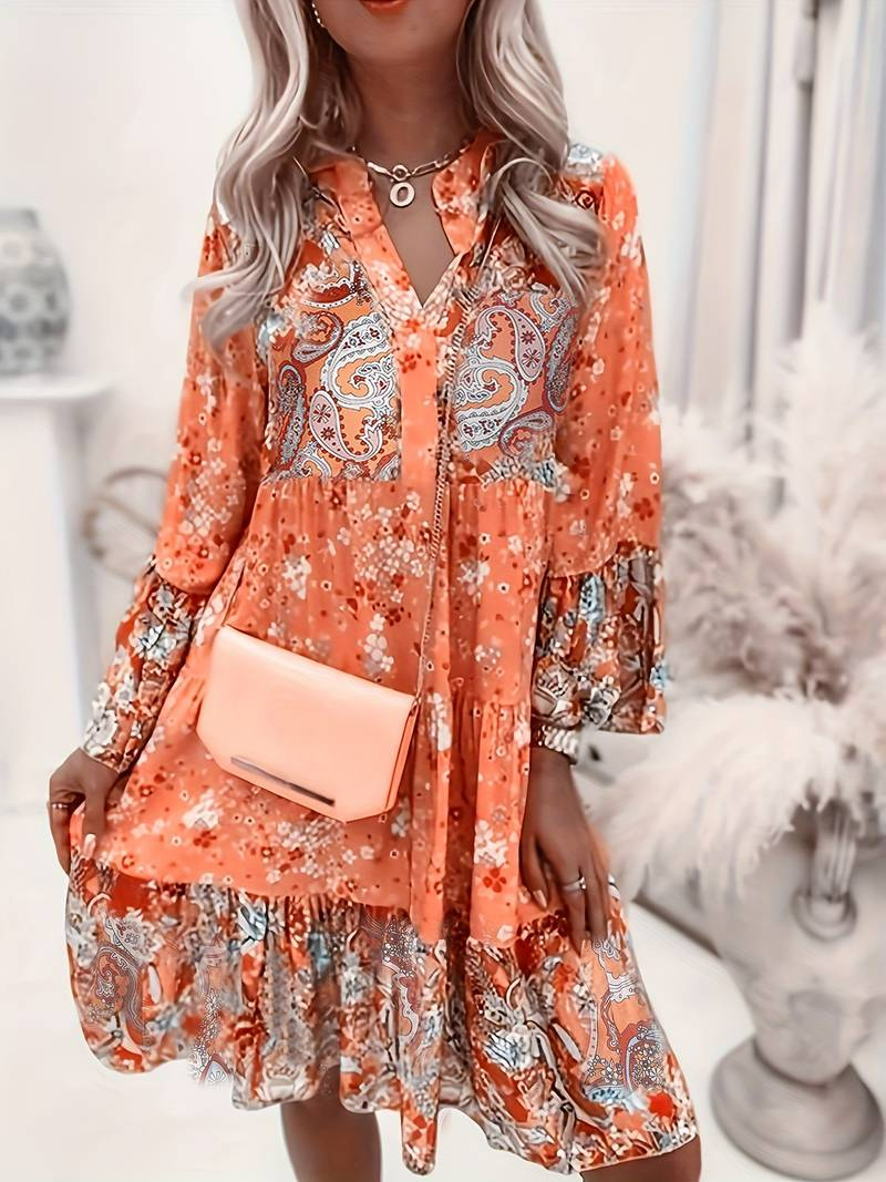 Women's Boho Ruffle Dress | Mini