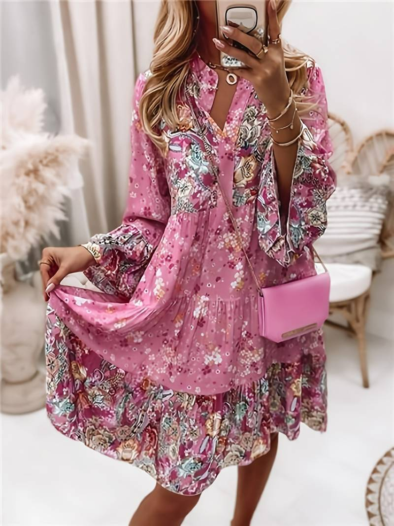 Women's Boho Ruffle Dress | Mini