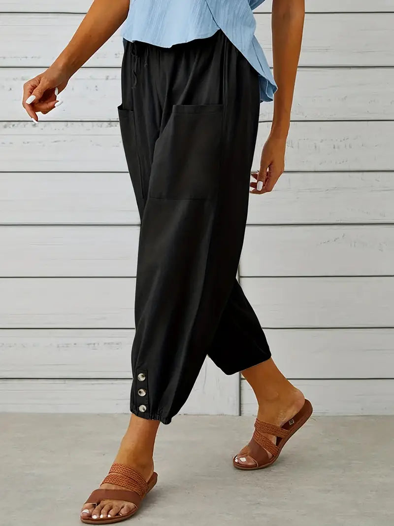 Women's Casual Drawstring Pants | Loose-Fit