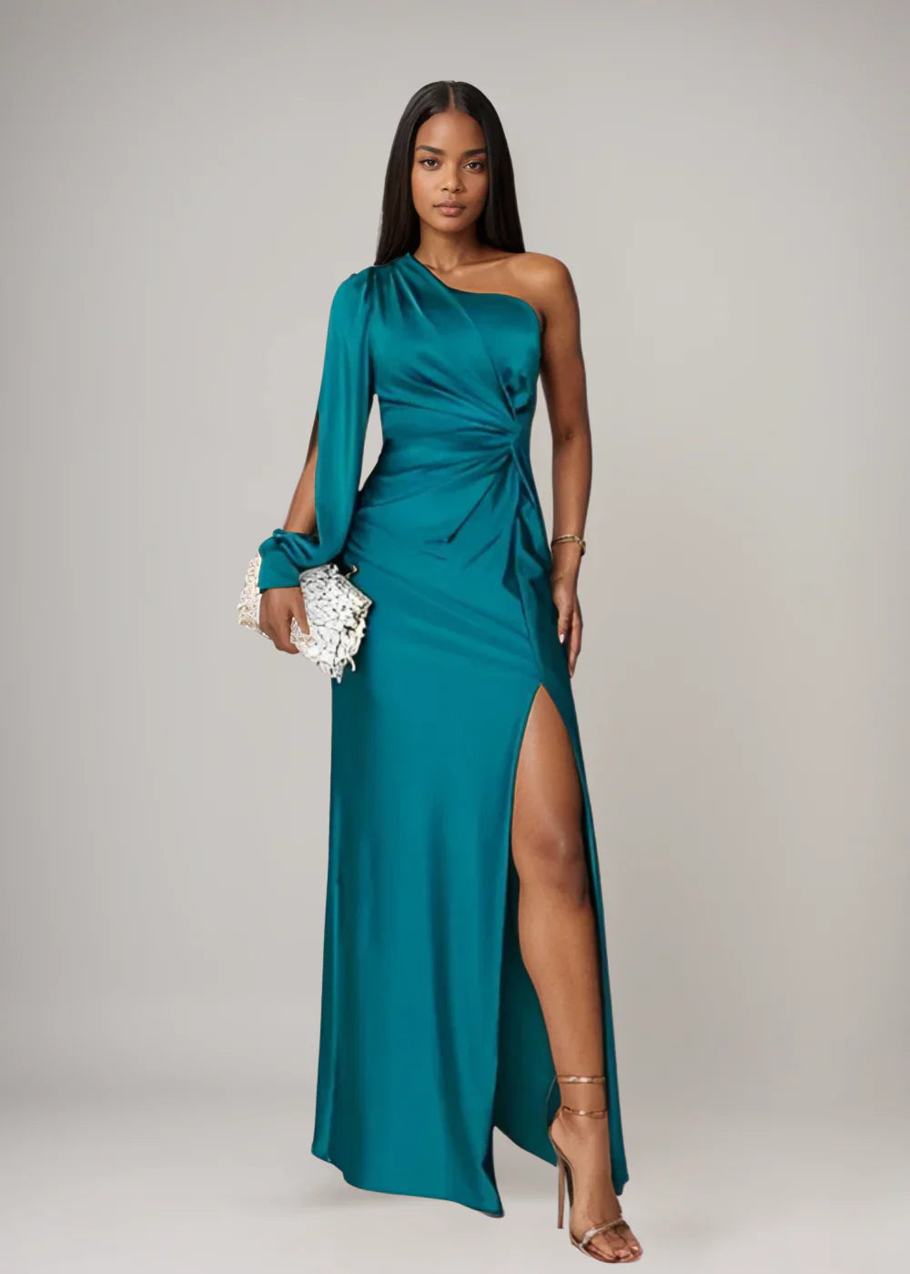 Women's One-shoulder Wedding Guest Dress | Maxi