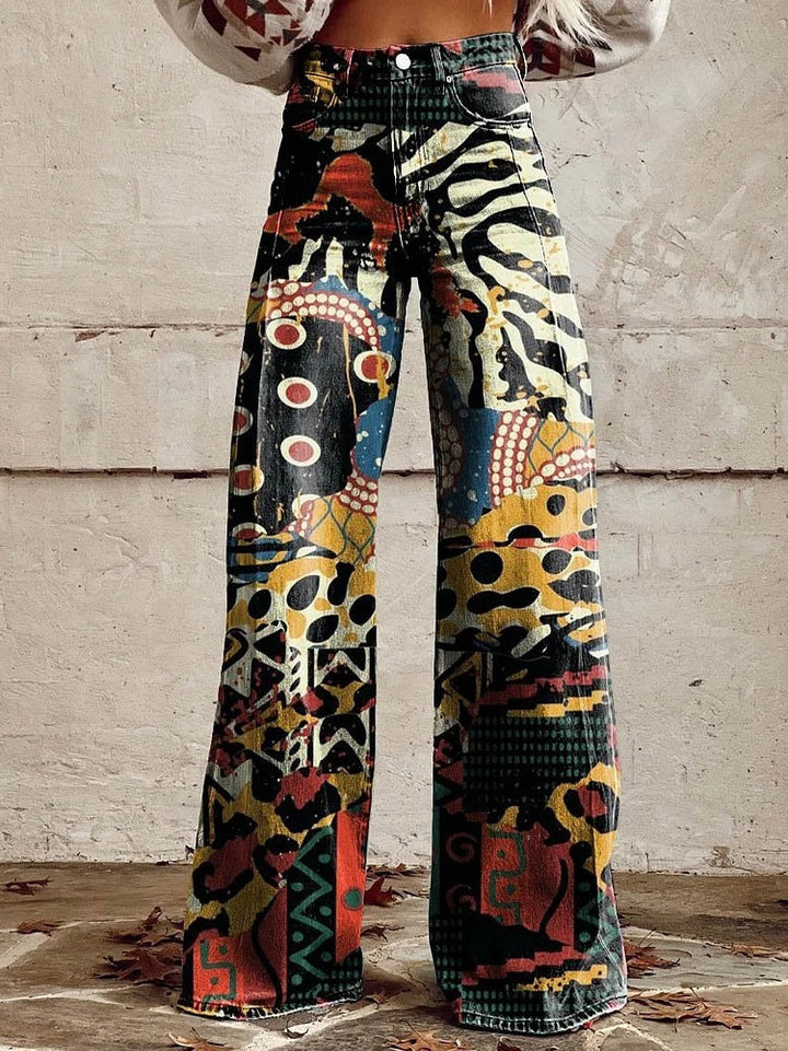 Women’s High Waist Wide Leg Pants | Printed